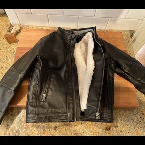 COPY - H&M Leather toddler jacket with fleece inside